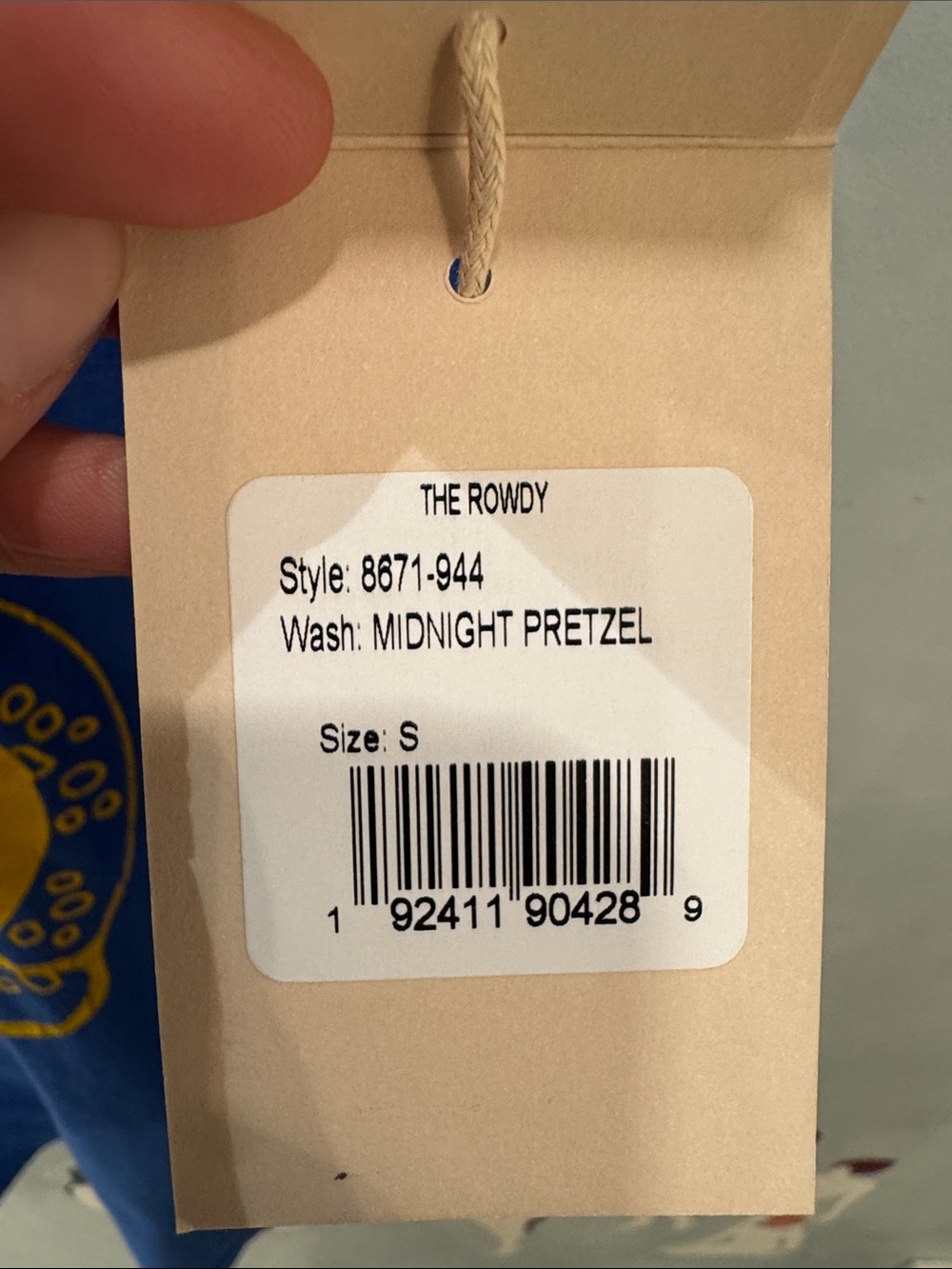 MOTHER Blue Tee with Yellow Midnight Pretzel Graphic - Picture 2 of 5